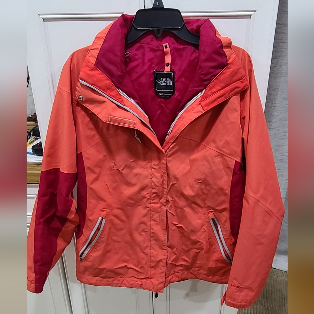 The North Face 3 in 1 tri-climate jacket coral size Large
